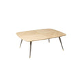 **Table basse en bois avec pieds en métal - design moderne et géométrique**